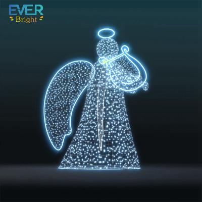 China Commercial Use Small Angels Statues Christmas Led 3D Figures for sale