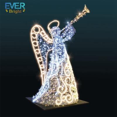 China Commercial Decorative Use LED Christmas Lights Pattern Figure Angel Light for sale