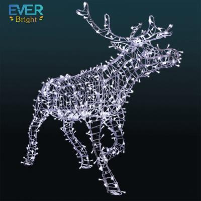 China Outdoor Commercial Use Large 3D LED Christmas Lights Reindeer Light Pattern For Holiday Light Displays for sale