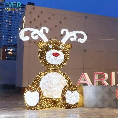 China Commercial Use New Year Led Polar Bear 3d Christmas Pattern Light For Home Decor for sale