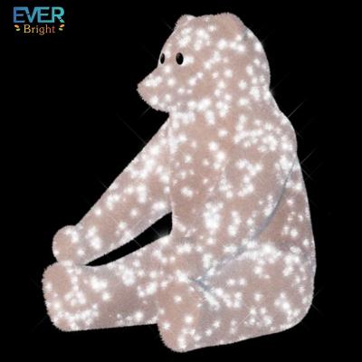 China Large Outdoor Waterproof Christmas Teddy Bear Motif Lights Commercial Use for Street Decorations for sale