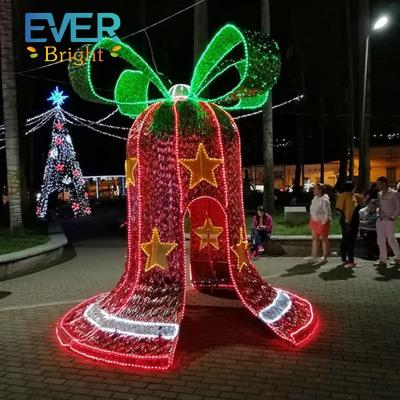 China Giant Christmas Tree Decor 3D Pattern Gift Box Lights Large Commercial LED Outdoor Christmas Decorations for sale