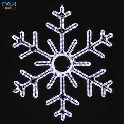 China Commercial Use 3ft 2d White Christmas Pattern Rope Light Cold Led Snowflake for sale