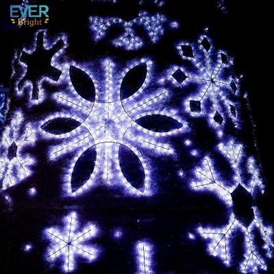 China Commercial Wholesale Christmas 2D Indoor Outdoor Decoration Factory Use Pattern LED Light Snowflake Merry Christmas Rope Light Pattern for sale