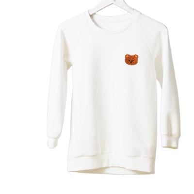 China Beautiful Breathable Warm Appearance Pure White Round Neck Sweater For Clothing for sale