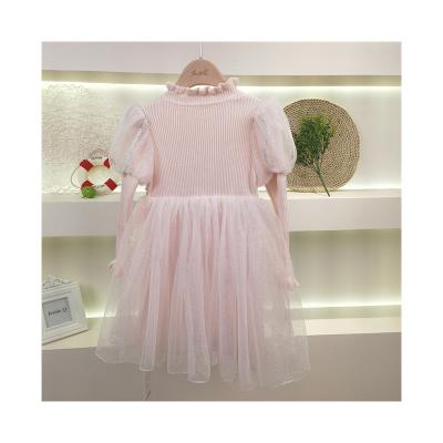 China Princess / Sweet Manufacturers Supply High End Design Winter Long Sleeve Knitted Dress For Garment Industry for sale