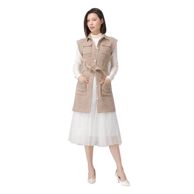 China Viable Women's Wool Coat Swallow Wool Vest Hoop Waistcoat Sleeveless Vest Sleeveless Cardigan For Women for sale