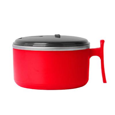 China Heat Insulation Metal Instant Noodle Bowl 304 Stainless Steel Multifunctional Portable Durable Food Bowl for sale