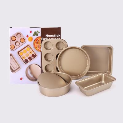 China Sustainable Carbon Steel Cake Pastry Tools Muffin Pizza Baking Cake Bakeware Sets for sale