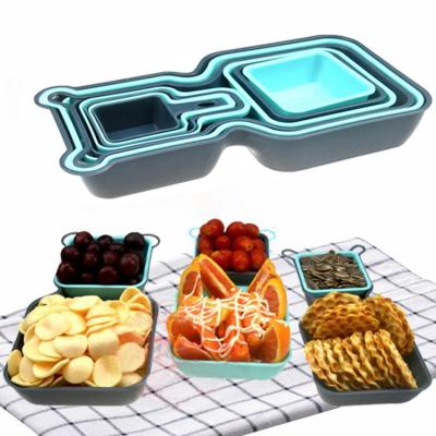 China 10 Packs Cheap Viable Color PP Decorative Salad Plastic Fruit and Vegetable Tableware Food Dry Basket Tray Dish Bowl Serving Platter for sale