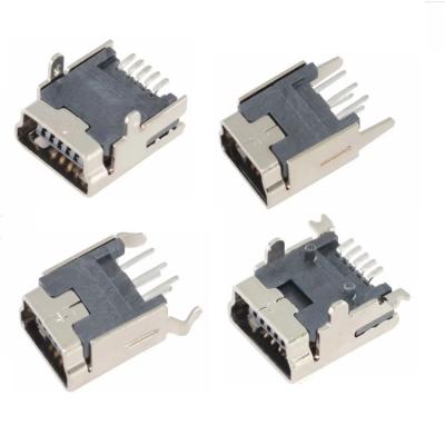 China LCP 90 Type USB 2.0 5 Contacts SMT Mini Degree AB Horizontal Plug Connector for sale