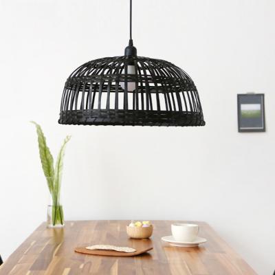 China Modern Classic Natural Rattan Shade Ceiling Lamp Pendant Decoration Lighting HT822381-1P for sale