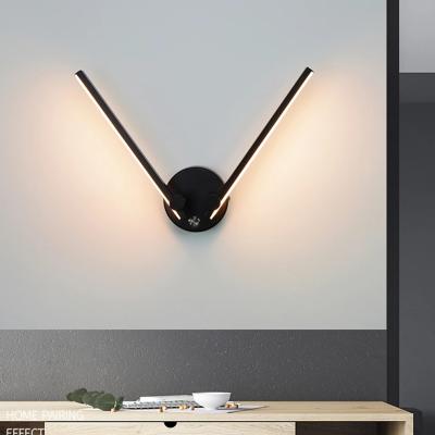 China Nordic EUROPEAN 8W LED Indoor Wall Lamps White/Black Wall Lights for Bedroom Bedside Front Adjustable Wall Sconce Home Mirror AC110V/220V for sale