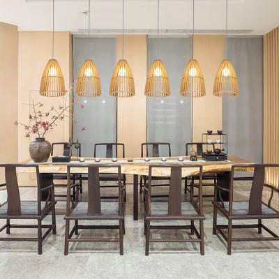 China Modern Modern Chinese Style Led Pendant Lighting Bamboo Rattan Pendant Lamps Modern Home Decor Ceiling Pendant Lamp for sale