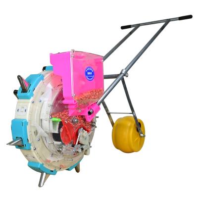 China Farms automatic supplementary planter corn seed hand push machine maize bean manual seeders 6mouths plant spacing 27cm for sale