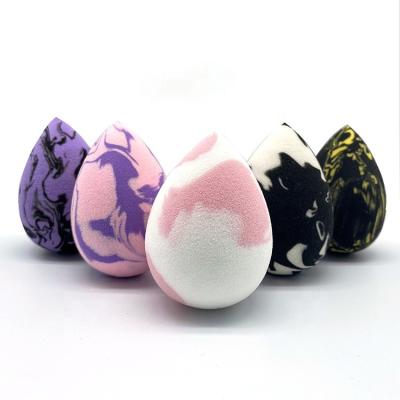 China Makeup Sponge Label Logo Beauty Makeup Blender Manufacturer Blender Makeup Blast Sponge Marble Facial Sponge for sale