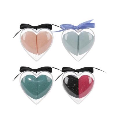 China Face Makeup Tools Or Gift Set Promotional Esponja 2Pc Blow Set Cosmetics Sponge Blow Heart Beauty Makeup Blender for sale