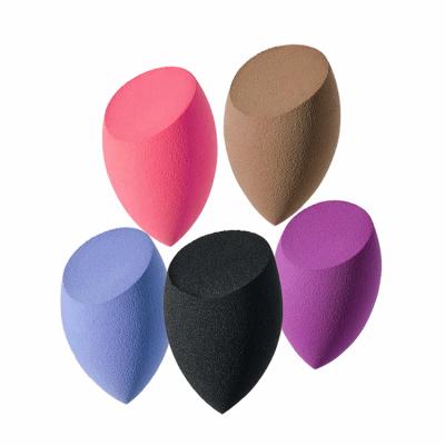 China Makeup Facial Sponge Powder Sponge Hydrophilic Waterdrop Cut Latex Soft Olive Shape Beauty Sponge Free Makeup Sponge Blender for sale