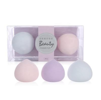 China Face Makeup Tools Or Gift Set Sponge Blender Wholesale Makeup Base Peach Puff Dry Wet Makeup Sponge Set for sale