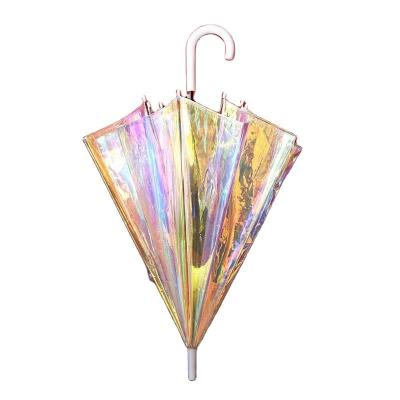 China Adults Iridescent Color Changing Umbrella with Special Design and Glitter Reflective for sale