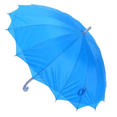 China Metal Coated Shaft Pongee Panel Market Umbrella for Fashionable Outdoor Advertising for sale