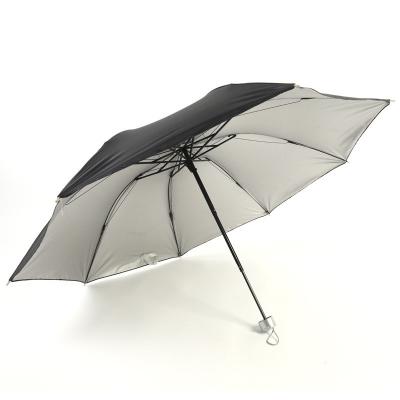 China Customized 8K Silver Coating UV Folding Umbrella Outdoor Sunshade Umbrella for Adults for sale