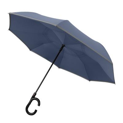 China Simple and Creative Advertising Gift Umbrella with Reinforced Fiber Reverse Design for sale