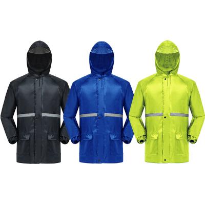 China Custom Logo Work Rain Coat Men's Waterproof Jacket for All-Season Two Piece Rain Suit for sale