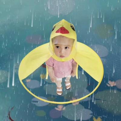 China Children's Fly Shape Handle Umbrella Outdoor Raincoat with Transparent Waterproof Poncho for sale