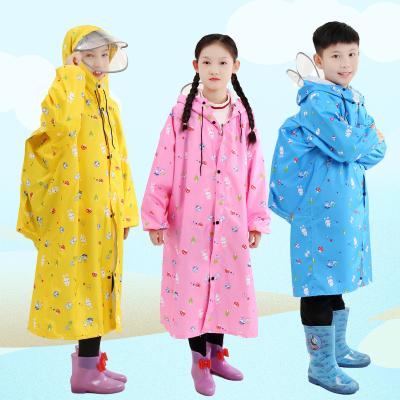 China Transparent Long Raincoat RAINWEAR Two-Brimmed Children's Raincoat with One-Piece Poncho for sale