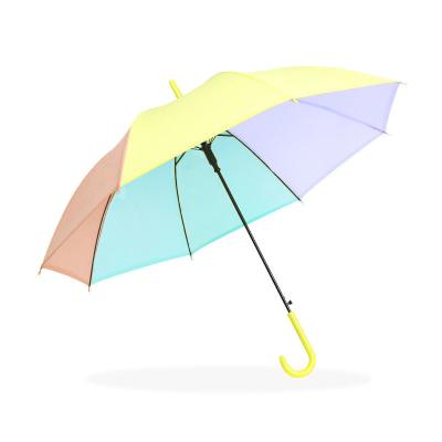 China Simple and Stylish Transparent Umbrella for Female Students PVC Panel Fiberglass Frame for sale