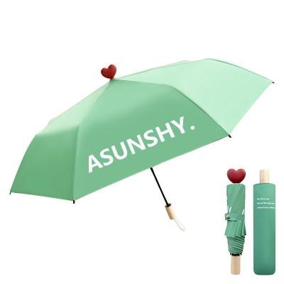 China Amazing Love Umbrella Top 3 Fold Polyester Umbrella Perfect for Kids and Women Custom Logo for sale