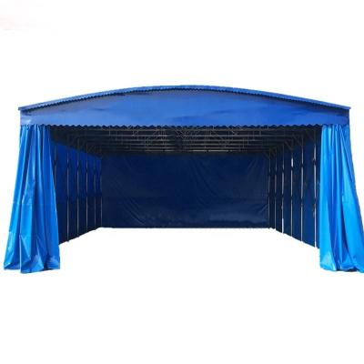 China Tienda plegable retráctil para entretenimiento al aire libre Tienda de almacén de carport a prueba de agua en venta