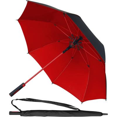 China Fiberglass Frame 60-inch All-Fiber Windproof Double-Layer Golf Umbrella for Adults for sale