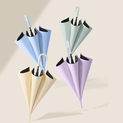 China Simple and Practical Customized 190T Pongee Fabric Umbrella with Long Handle Design for sale