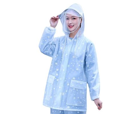 China Thickened PVC Fabric Raincoat Rain Pants Suit for Men and Women Custom Logo Printing for sale