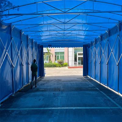 China Retractable Outdoor Folding Tent for Big Clear Span Storage and Customized Printing for sale