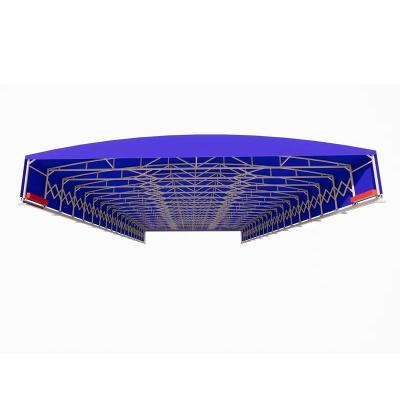 China Convenient Push-pull Retractable Stadium Canopy for Outdoor Activities and Events for sale