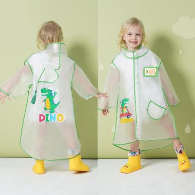 China Single-Person Rainwear Little Dinosaur Cartoon Poncho for Elementary School Students for sale