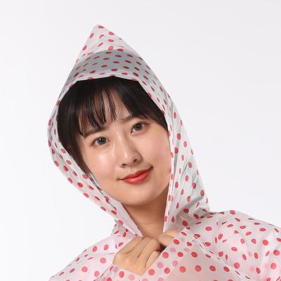 China Rainy Outdoor Activity Hiking Long Reusable Waterproof EVA Raincoat for Adults for sale