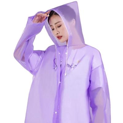 China Fishing Supplies 100%EVA Fabric Waterproof Raincoat with Custom Logo and Light Fashion for sale