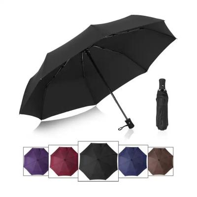 China Custom Black Wood Aluminum Hand Commerical Foldable Umbrella with Minimalism Style for sale