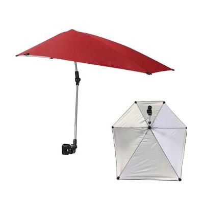 China Universal Hands Free Wheelchair Umbrella Holder with Unique Design and Silver Coating for sale