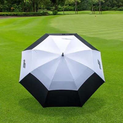 China Super Light Automatic Double Layer Wind Protection Golf Umbrella 30 Inch and EVA Handle for sale