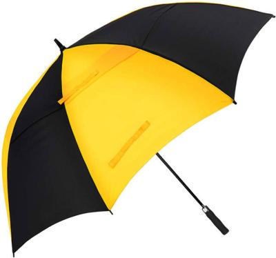 China 190T Pongee Fabric Double Layer Golf Umbrella for Big and Long Coverage on Rainy Days for sale