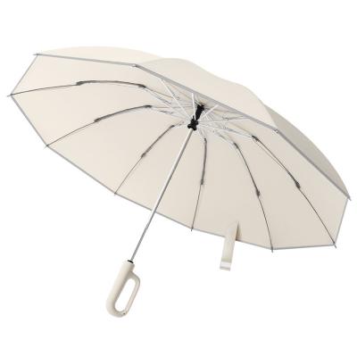 Chine Grand parapluie automatique extérieur à boucle UV à boucle d'entreprise avec un style de conception minimaliste à vendre