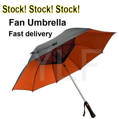 China Market Popular Summer Fan Umbrella UV-Resistant Waterproof Fan Umbrella 41 In Dia Outdoor Sun Umbrella Fan Umbrella for sale