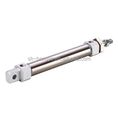 China Stainless Steel Factory ISO 6432 Standard Single Acting Or Double Acting Round Spring Return Mini Cylinder MI 8-25 for sale