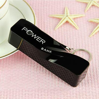 China Slim portable colorful 2600mah perfume turn mobile power bank with key chain for sale