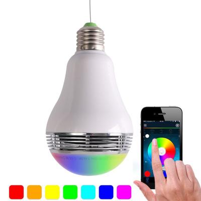 China New Products PORTABLE App Wireless Bulb Speaker Discolor Led Bulb Speaker for sale